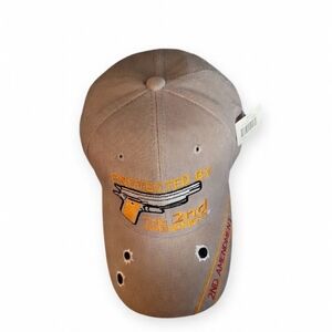 Embroidered 'Protected by the 2nd Amendment' Baseball Cap - Taupe